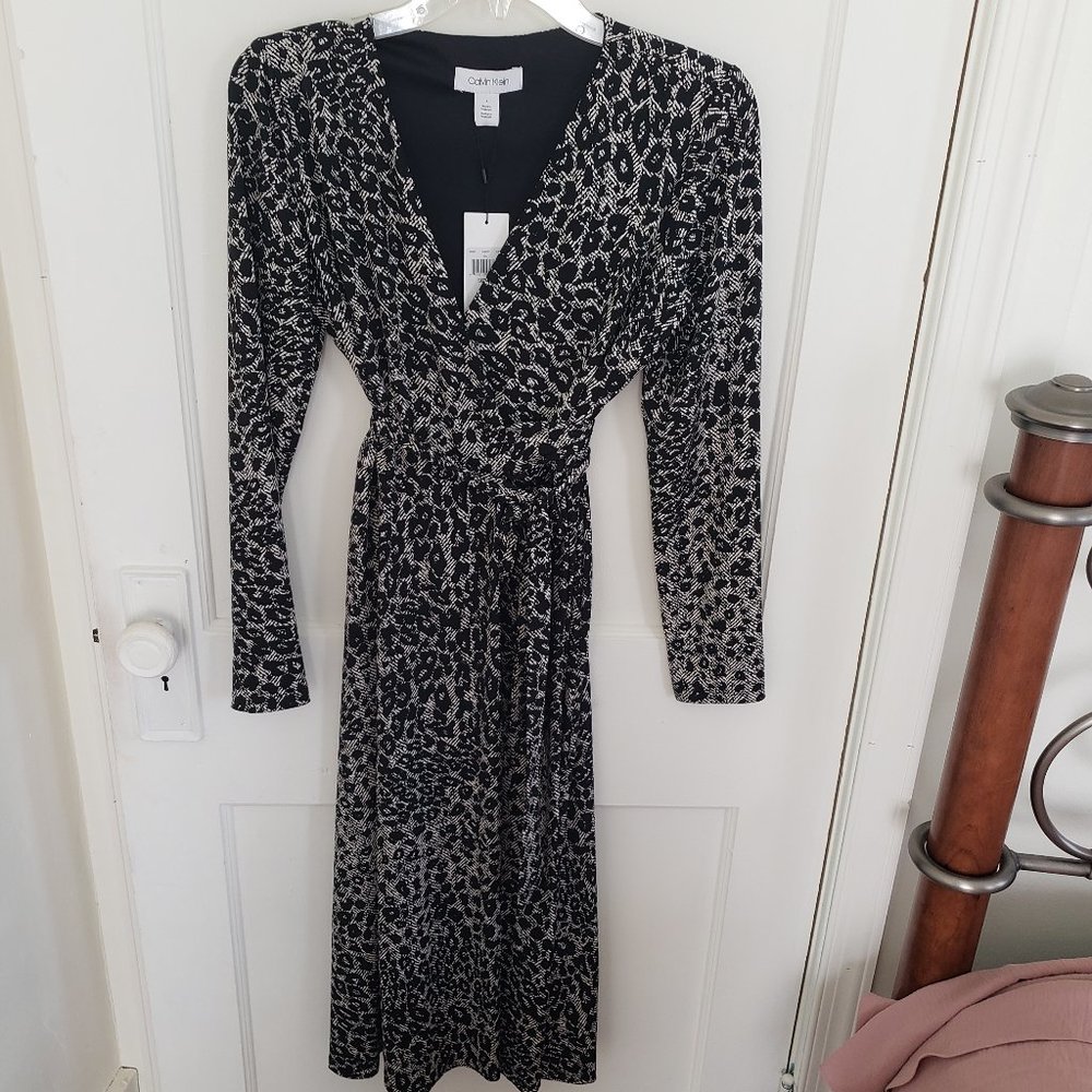 Calvin Klien Leopard Print Dress NWT 4